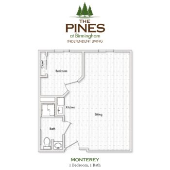 The Pines at Birmingham - Floor Plans - Monterey